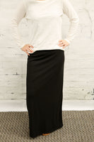 Black Lined Maxi Skirt